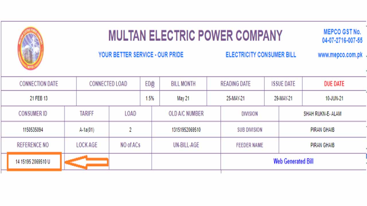 Mepco Bill online check